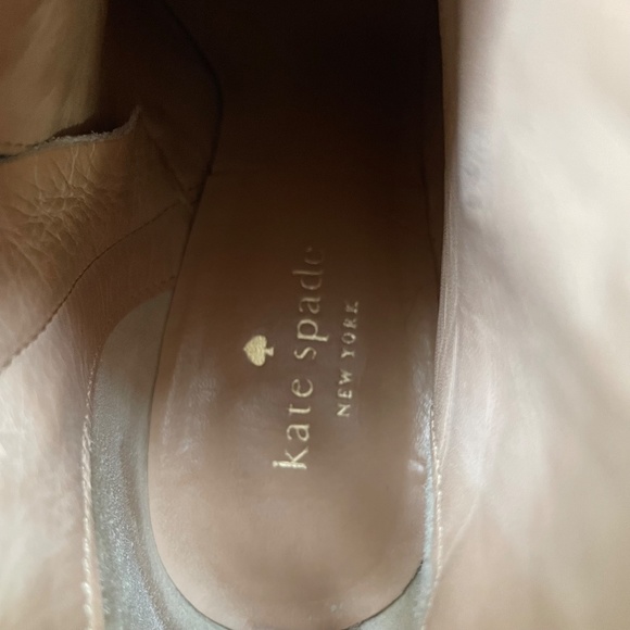 KATE SPADE LANISE BOW LEATHER BOOTS Neutral Beige 7.5M - Picture 10 of 14